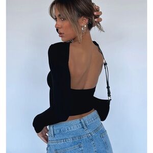 NWOT White Fox Open Back Top